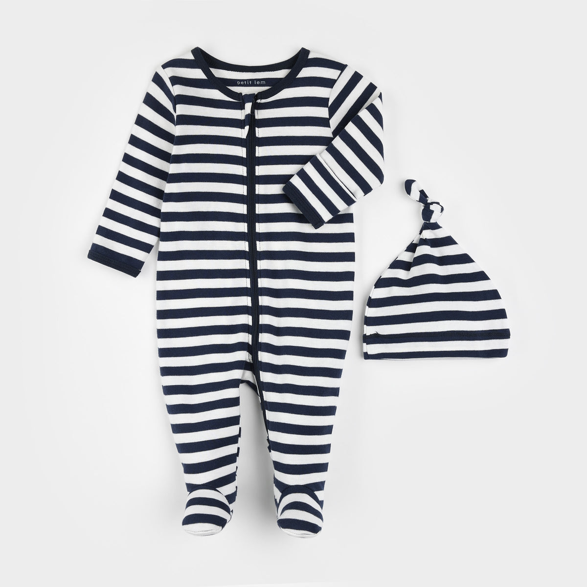 [Mud Pie] Navy Velour Baby Sleeper main image 1