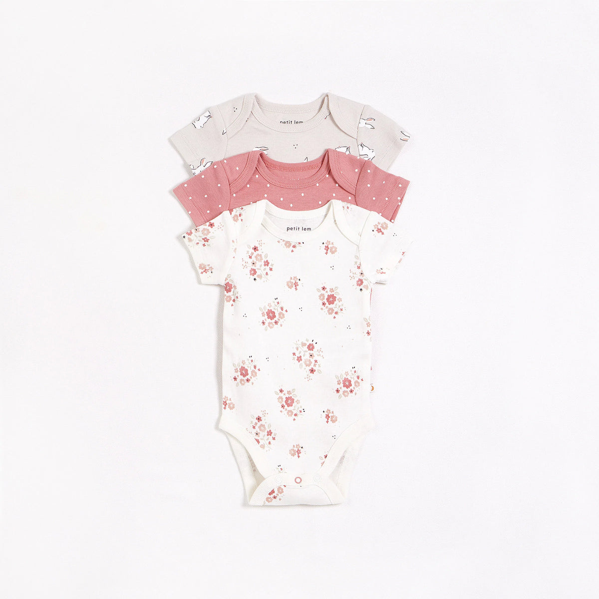 Petit Lem Baby's 2-Pack Long-Sleeve Bodysuits