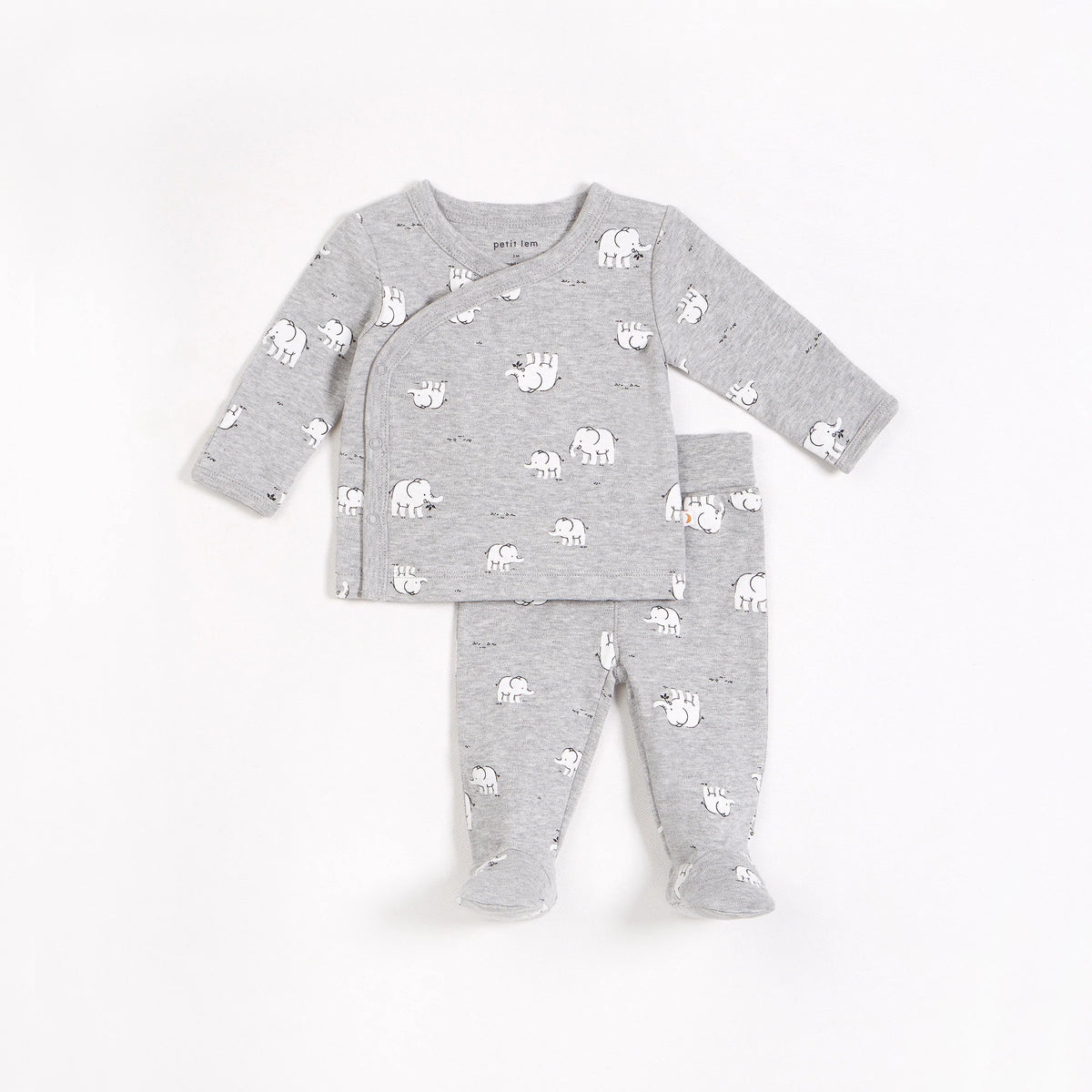 Petit Lem FINAL SALE Sleeper Heart Confetti Print on Heather Grey –  Klubhouse for Kids