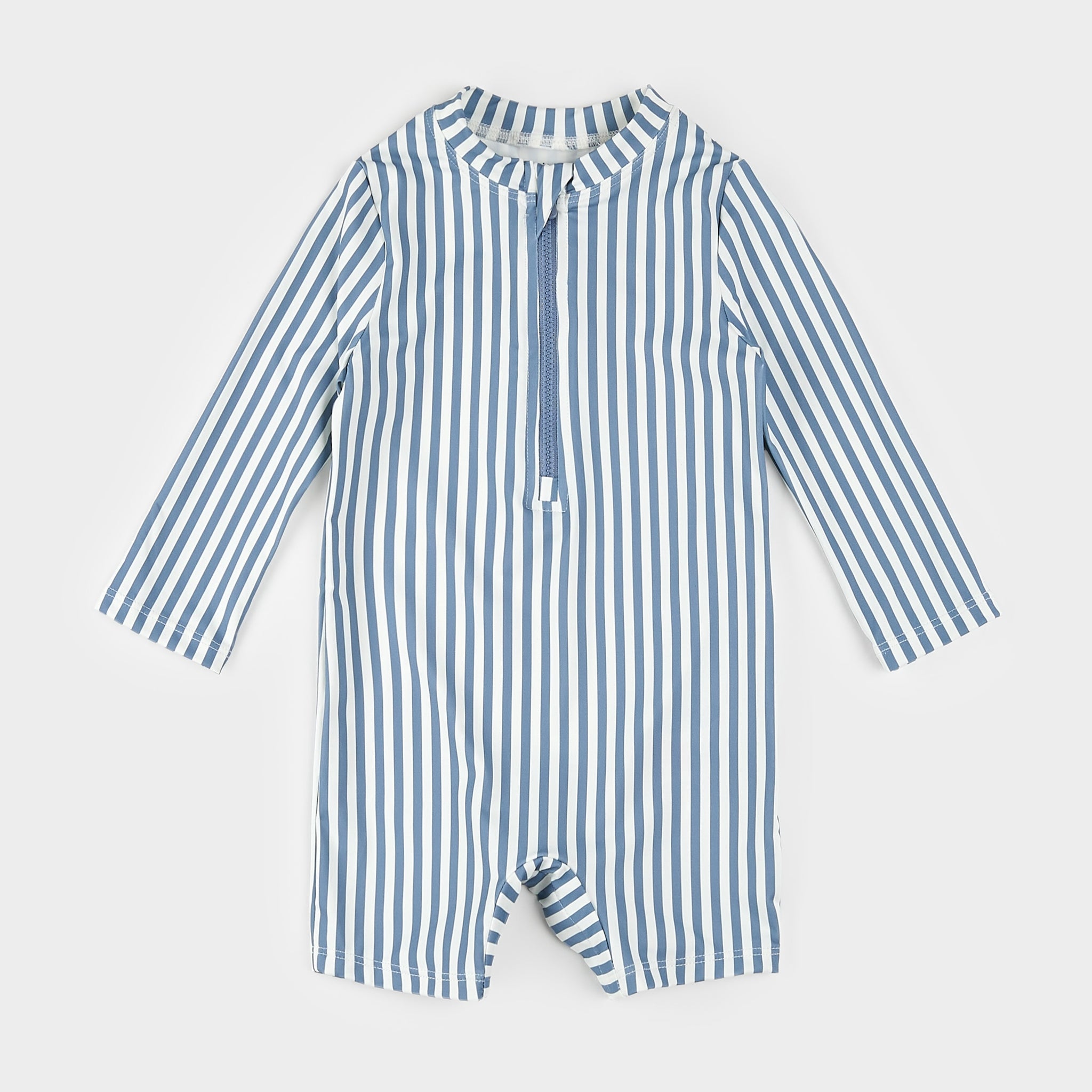 Blue Striped Swim Romper – petitlem.com