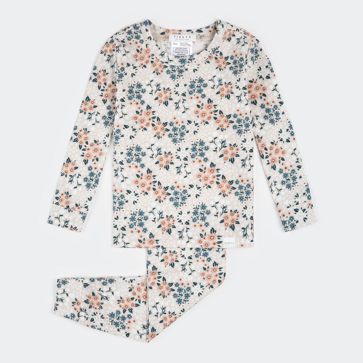 Spring Flowers on Creme Infant PJ Set – petitlem.com