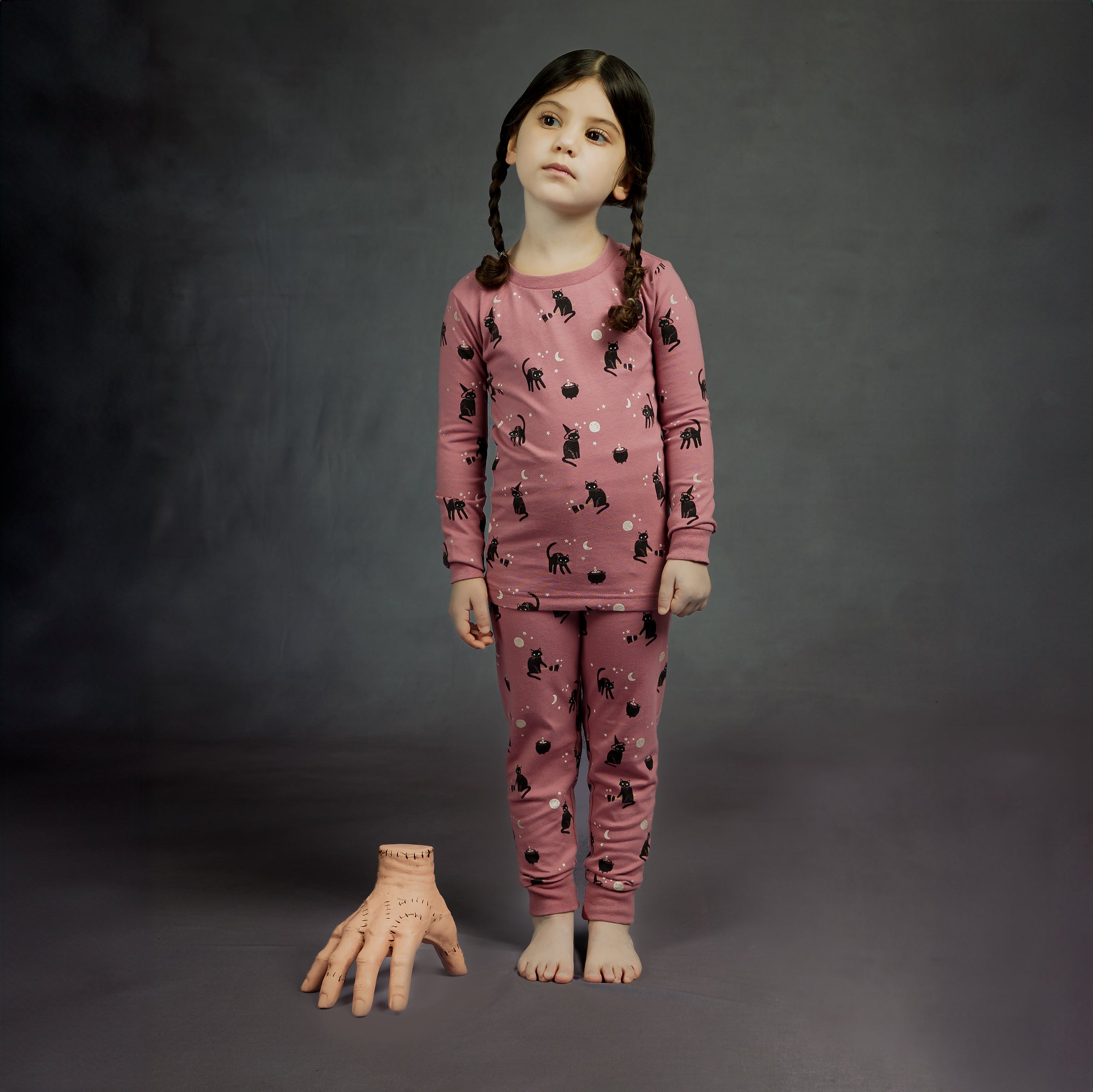 Petit Lem 2-Piece Black Cat Pajama Set (Girls 4-6X) at Von Maur