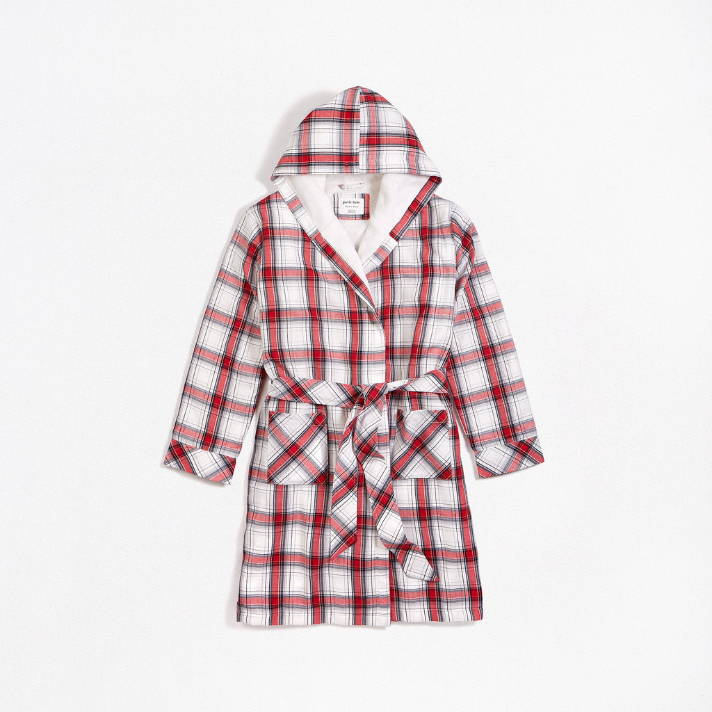 Classic Plaid Sherpa Lined Flannel Women's Robe img-1